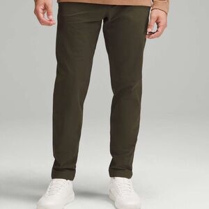 NWT Lululemon Men's Dark Olive ABC Slim-Fit Trousers - 34 x 30